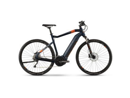 Haibike SDURO Cross 5.0 CST pánské i400Wh modrá/oranžová/titanová