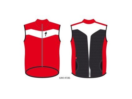 Vesta Specialized Outwear Wind červená/bílá