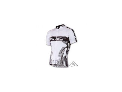 Cyklistický dres Sensor Team bílá/černá celozip